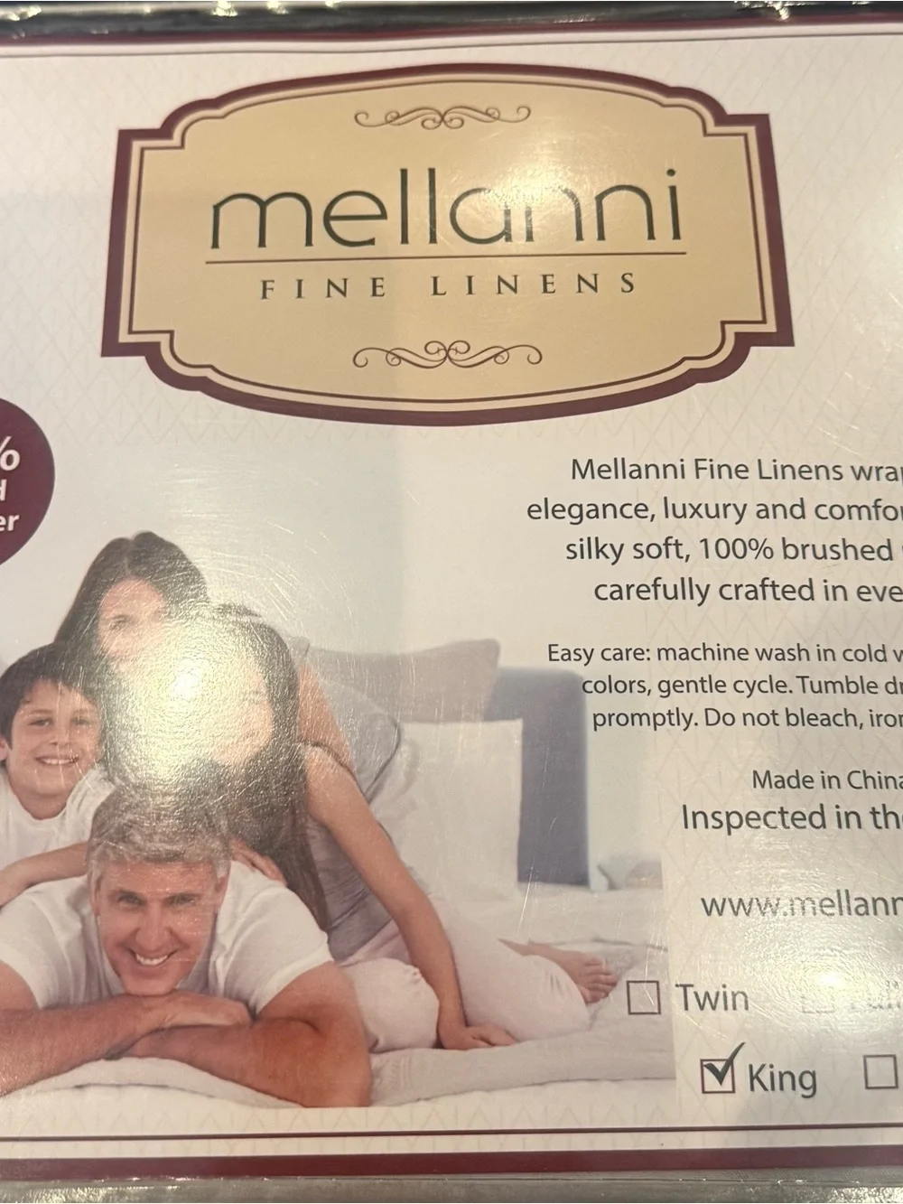 Mellanni Luxury Linens 1800 100% Brushed Microfiber King Size Light Gray NEW!!